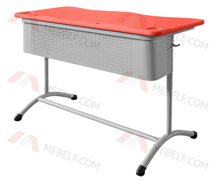 Школьный стол столешница пластик ШСТ14 ( двухместный), оранжевый