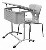 Школьный стол с наклонной столешницей ШСТ15 и стул ШС11 фото